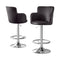 Artiss 2x Bar Stools Swivel Adjustable Gas Lift PU Leather Brown