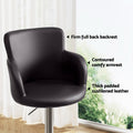 Artiss 2x Bar Stools Swivel Adjustable Gas Lift PU Leather Brown