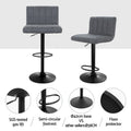 Artiss Bar Stools Pair Vintage Leather Gas Lift Grey