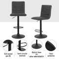 Artiss Bar Stools 4x Gas Lift Vintage Leather Grey
