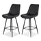 Artiss Bar Stools 2x Counter Stool PU Leather Diamond Black