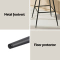 Artiss Bar Stools 2x Counter Stool PU Leather Diamond Black