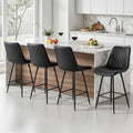 Artiss 4x Bar Stools Black Diamond PU Leather Kitchen Counter