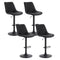 Artiss 4x Bar Stools Black Swivel Gas Lift Leather Counter Chairs