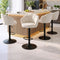 Artiss 4x Bar Stools Counter Chair Adjustable Shell Backrest Velvet Nessah Ivory