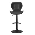 Artiss Bar Stools x2 Swivel Gas Lift Black Kitchen Counter Chairs