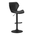 Artiss Bar Stools x2 Swivel Gas Lift Black Kitchen Counter Chairs