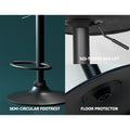Artiss Bar Stools x2 Swivel Gas Lift Black Kitchen Counter Chairs