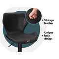 Artiss Bar Stools x2 Swivel Gas Lift Black Kitchen Counter Chairs