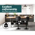 Artiss Bar Stools x2 Swivel Gas Lift Black Kitchen Counter Chairs
