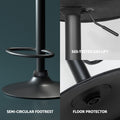 Artiss Bar Stools x4 Vintage Leather Gas Lift Black