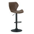 Artiss Bar Stools x2 Swivel Gas Lift Kitchen Counter Brown