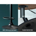 Artiss Bar Stools x2 Swivel Gas Lift Kitchen Counter Brown