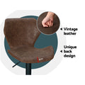 Artiss Bar Stools x2 Swivel Gas Lift Kitchen Counter Brown