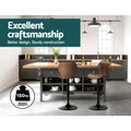 Artiss Bar Stools x2 Swivel Gas Lift Kitchen Counter Brown