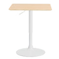 Artiss 60cm Bar Table Square Pine Gas Lift Swivel Base
