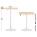 Artiss 60cm Bar Table Square Pine Gas Lift Swivel Base