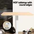 Artiss 60cm Bar Table Square Pine Gas Lift Swivel Base