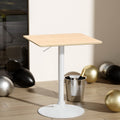 Artiss 60cm Bar Table Square Pine Gas Lift Swivel Base