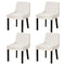 Artiss Dining Chairs x4 Corduroy Wooden Beige