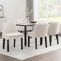 Artiss Dining Chairs x4 Corduroy Wooden Beige
