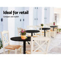 Artiss Bar Table Round Black Gas Lift 110cm