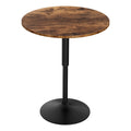 Artiss Bar Table 60cm Height Adjustable 360 Swivel Rustic Brown