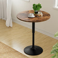 Artiss Bar Table 60cm Height Adjustable 360 Swivel Rustic Brown