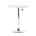 Artiss Round White Bar Table Gas Lift
