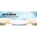 Artiss Round White Bar Table Gas Lift