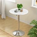 Artiss Round White Bar Table Gas Lift