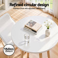 Artiss Round Bar Table 98cm White Wood Kitchen Counter Dining