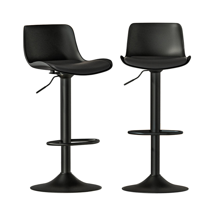 Artiss Bar Stools Padded Seat Gas Lift Black x2