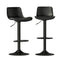Artiss Bar Stools Padded Seat Gas Lift Black x2