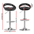 Artiss Bar Stools Gas Lift Plastic Seat Black 2pc