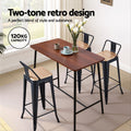Artiss 4x Bar Stools Kitchen Counter Stackable Metal Black