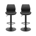Artiss 2x Bar Stools Counter Chair Gas Lift Kitchen Extra Higher Back PP Black