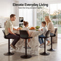 Artiss 2x Bar Stools Counter Chair Gas Lift Kitchen Extra Higher Back PP Black