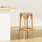 Artiss Bar Stool Rattan Seat Wooden Legs
