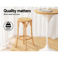 Artiss Bar Stools Set of 3 Kitchen Wooden Bar Stool Dining Chair 65cm