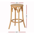 Artiss 4x Bar Stools Rattan Seat Wooden Legs