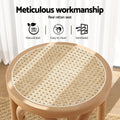 Artiss 4x Bar Stools Rattan Seat Wooden Legs