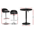 Artiss Bar Table 2 Stools Set Dining Kitchen Cafe Pub Desk