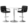 Artiss Bar Table 2 Stools Set Kitchen Dining Cafe Pub Desk
