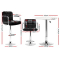 Artiss Bar Table 2 Stools Set Kitchen Dining Cafe Pub Desk