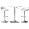 Artiss Bar Table Set with 4 Stools Black Cafe Dining Kitchen