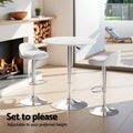 Artiss Bar Table Set with 4 Stools Black Cafe Dining Kitchen
