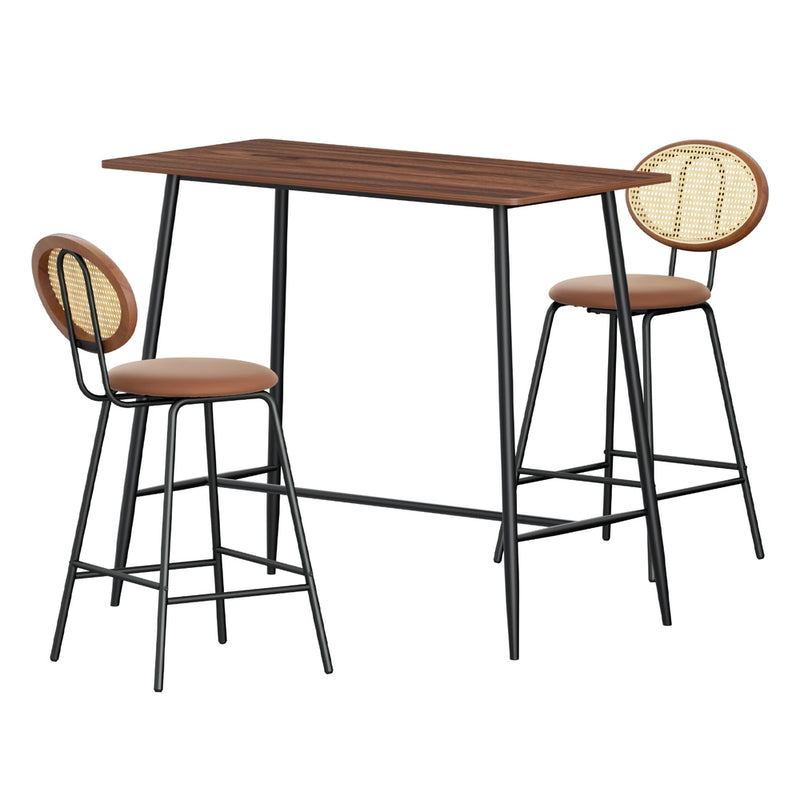 Artiss Industrial Bar Table Stools Set 2 Dining Kitchen Cafe Chairs