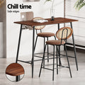 Artiss Industrial Bar Table Stools Set 2 Dining Kitchen Cafe Chairs