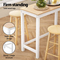 Artiss Bar Table 4 Stools Set Dining Kitchen Cafe Pub Black